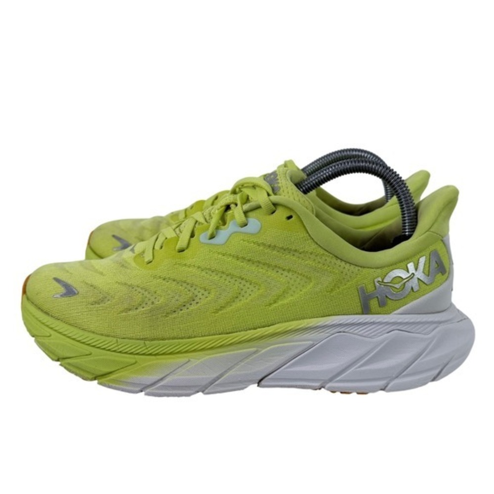 HOKA ONE ONE Arahi 6 Citrus Glow White Running Shoes Womens Size 9